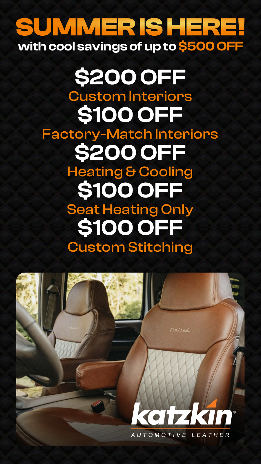 Katzkin Leather Facebook ad from Jun 18, 2026