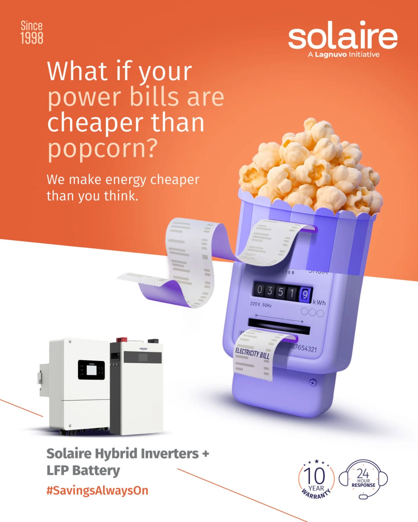 Solaire Facebook ad: We never think twice before buying popcorn at…