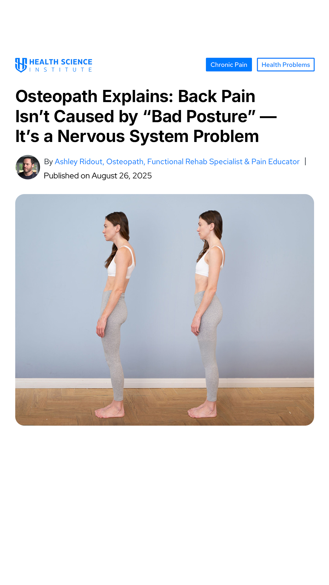 Ashley Ridout Osteopath Facebook ad