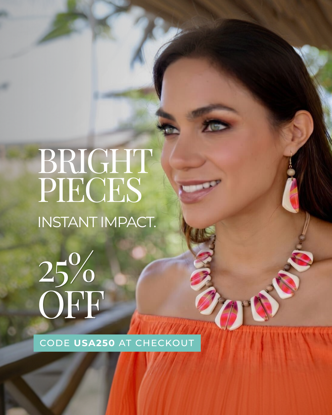 Tagua Jewelry by Soraya Cedeno Facebook ad