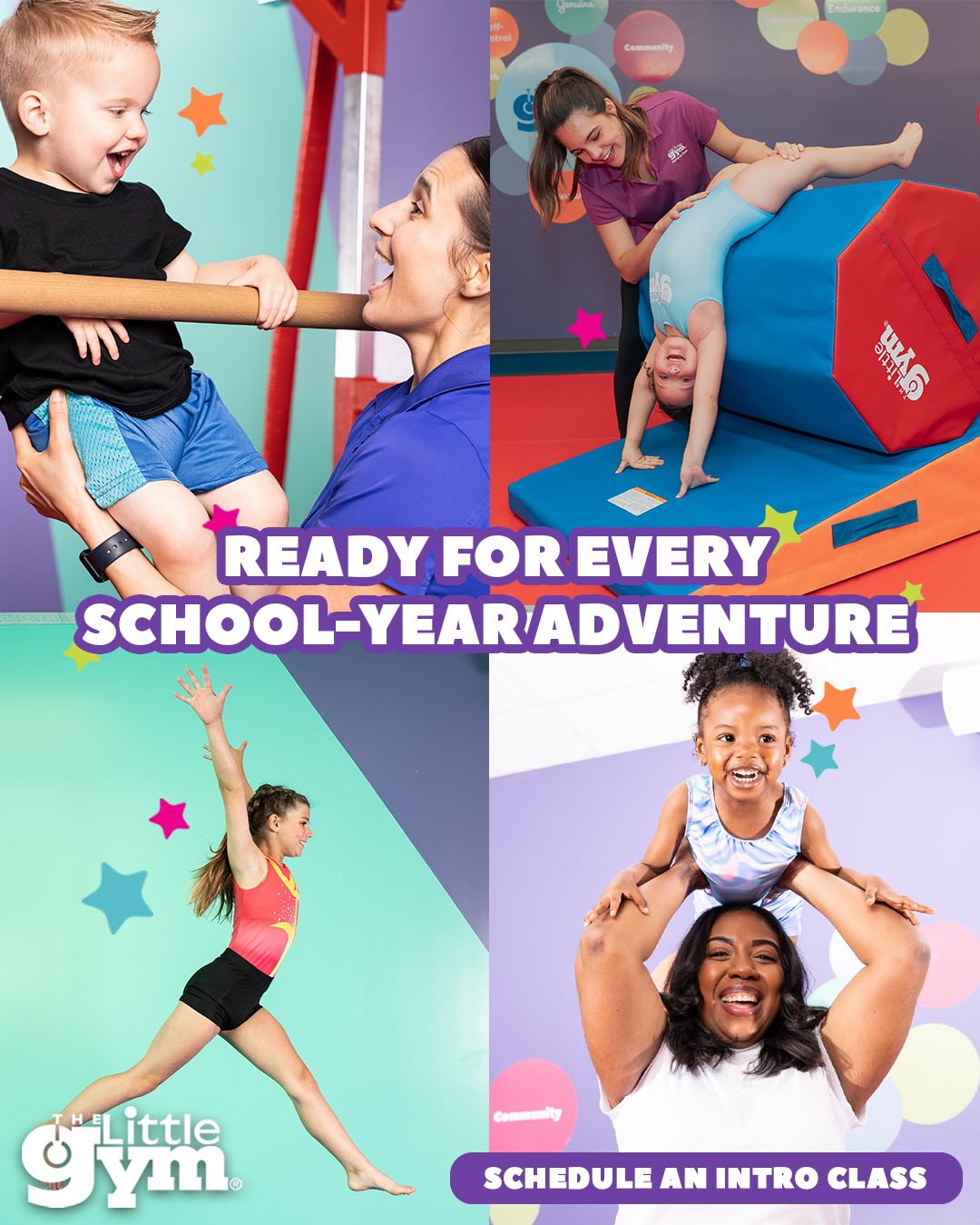 The Little Gym of Buford, Georgia Facebook ad: Ready for What's Next This School Year? Try an Intro Class!