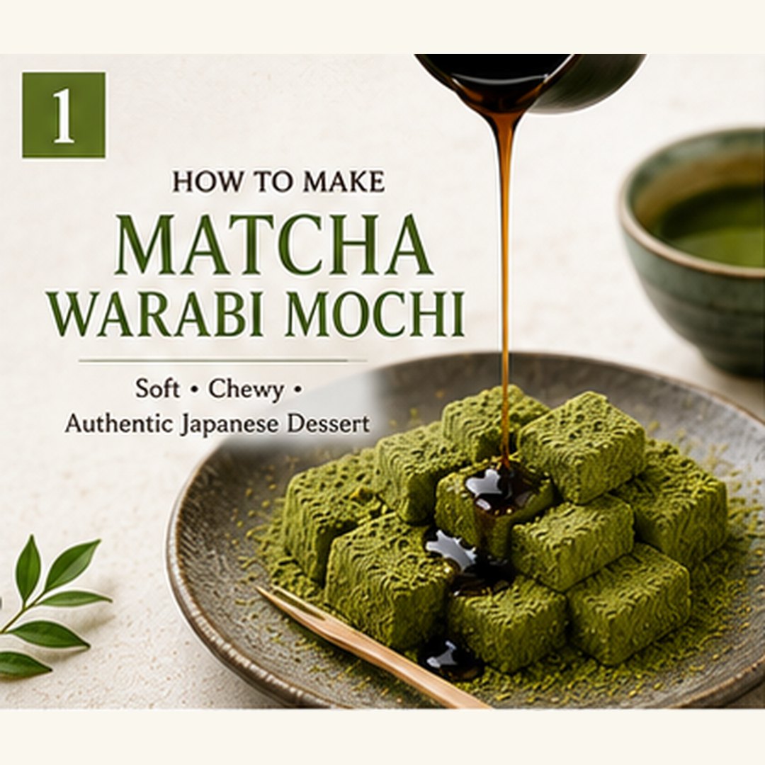 Mukoh Matcha Facebook ad: How to Make Matcha Warabi Mochi