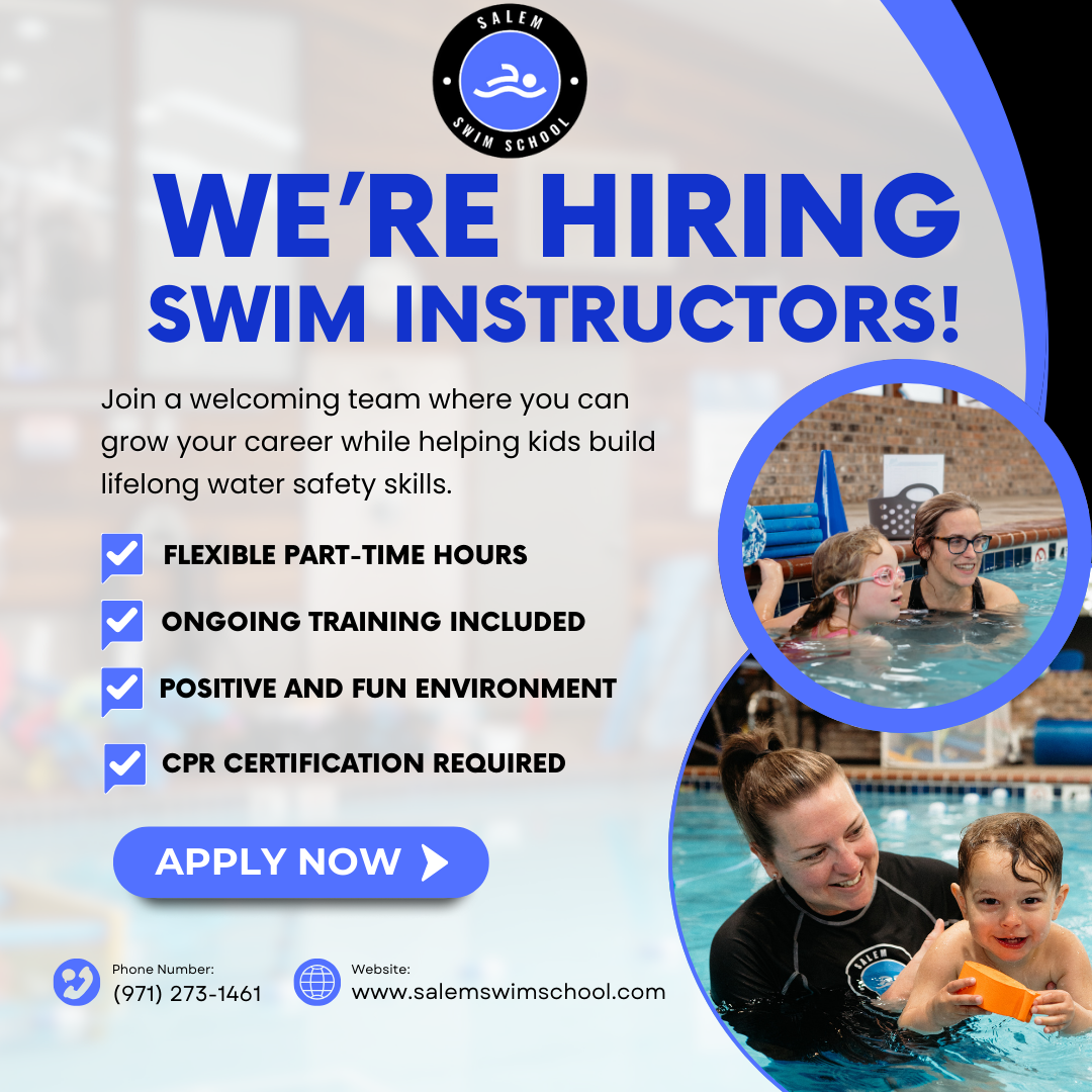 Salem Swim School Facebook ad: Want to begin an exciting career as a swim instructor?