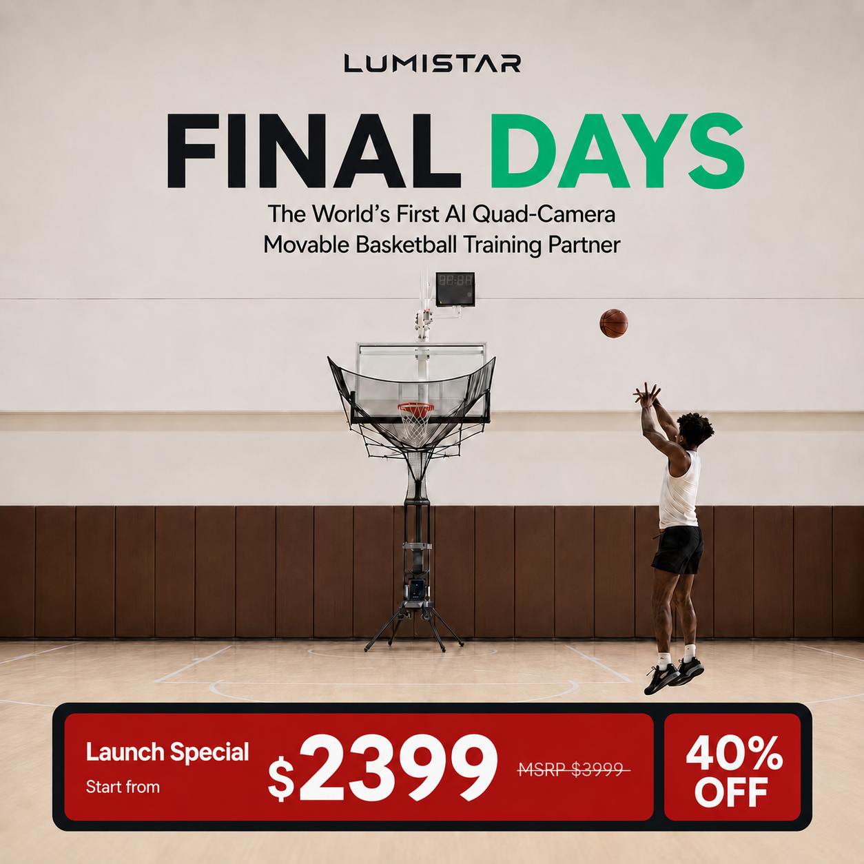 Lumistar Global Facebook ad: Now Live on Kickstarter - Start from $2399, 40% off