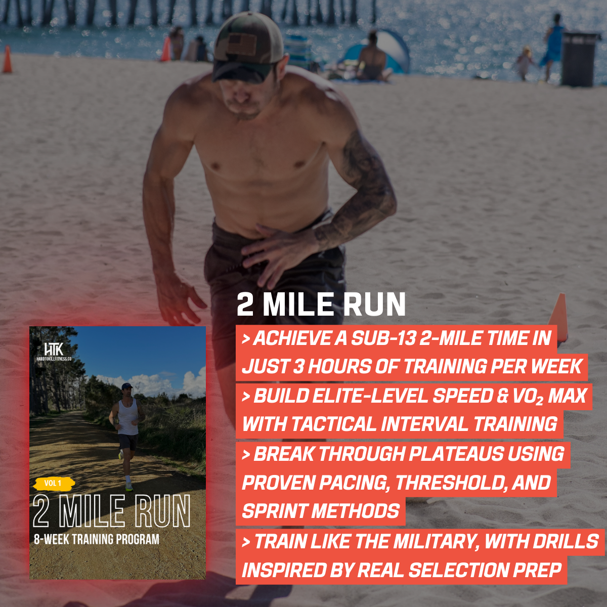 Hard to Kill Fitness Facebook ad: Whether you're preparing for a military fitness test…
