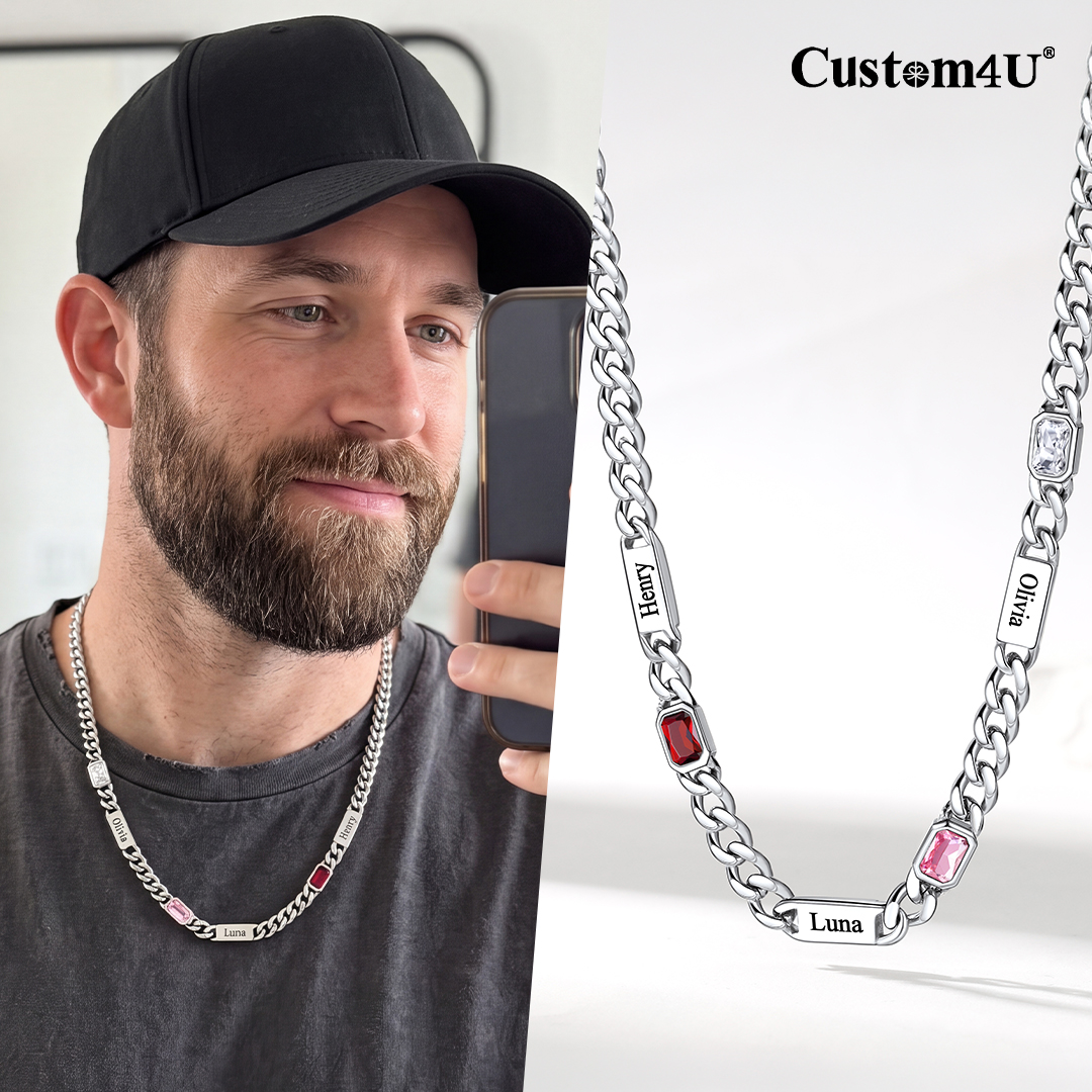 Custom4U Jewelry Facebook ad: Get 10% off for the 1st order