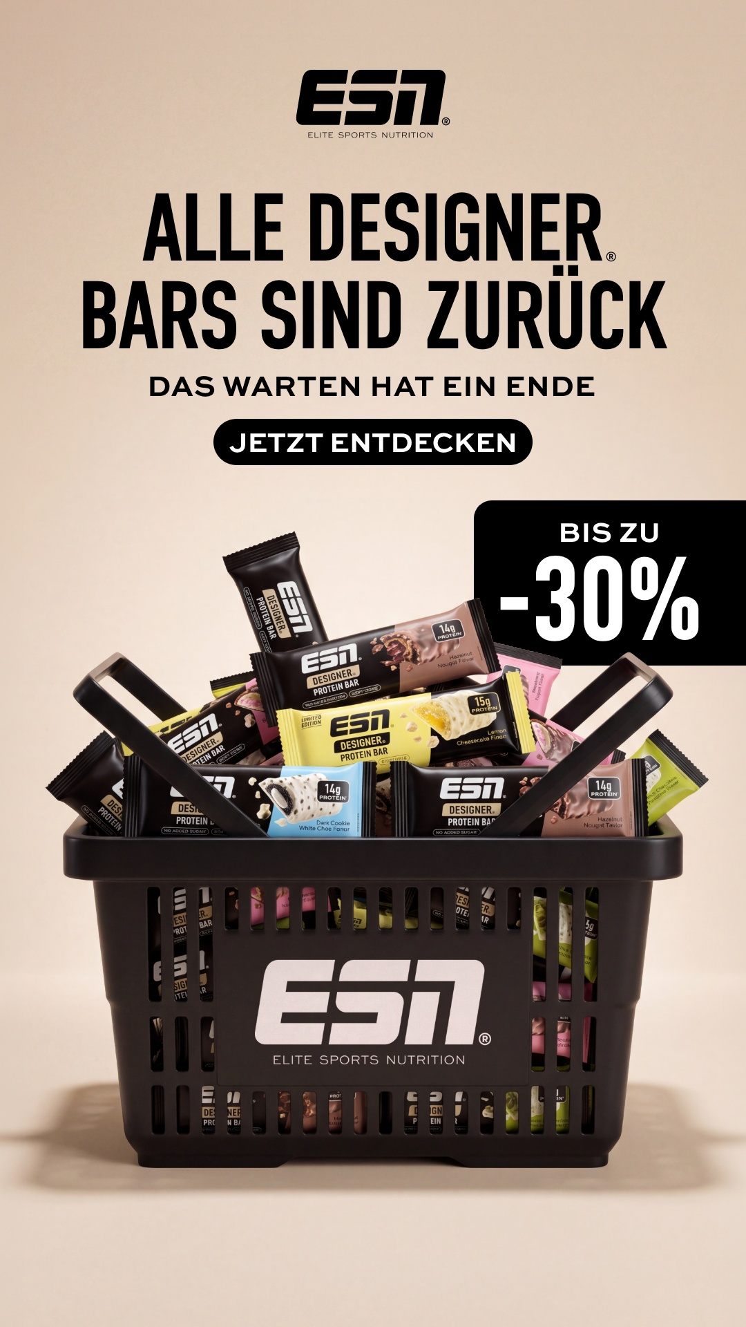 ESN Facebook ad: XXL Bar Restock