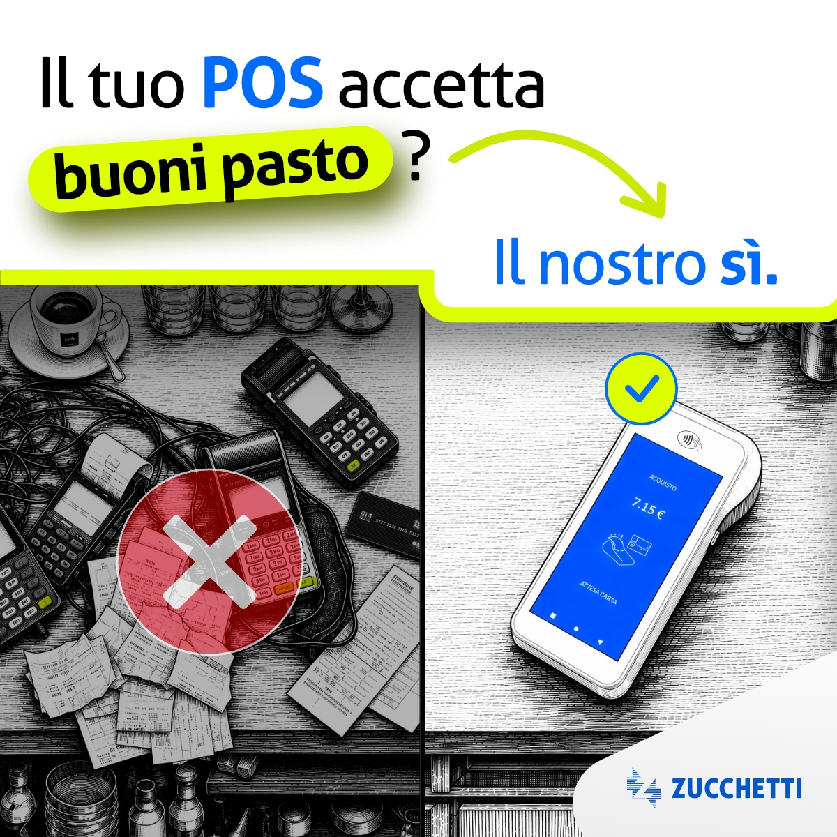 Zucchetti Hospitality Facebook ad: Un solo POS per tutti i pagamenti