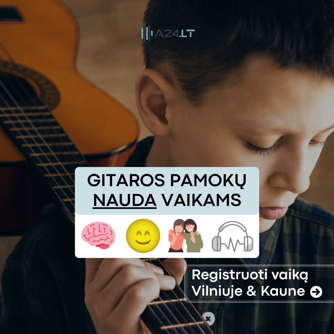A24.LT - Gitaros pamokų studija Facebook ad