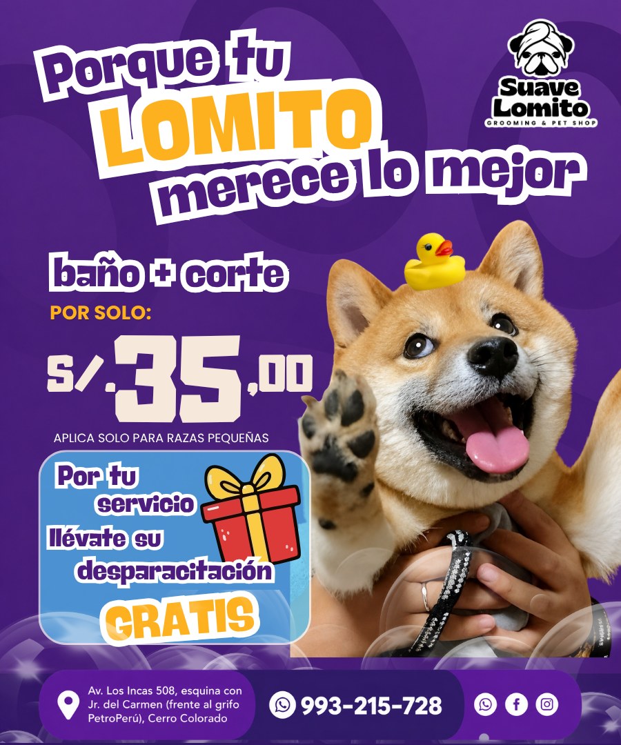 Suave Lomito Facebook ad: PORQUE TU LOMITO MERECE LO MEJOR