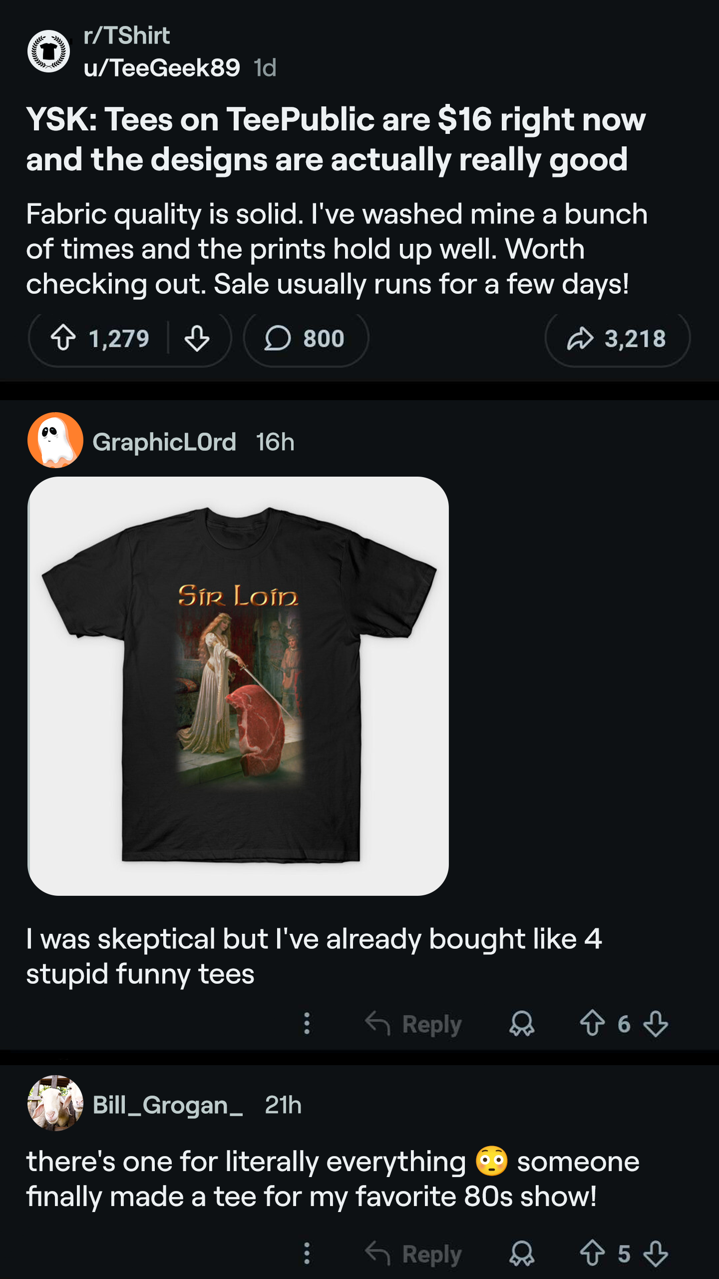 TeePublic.com Facebook ad