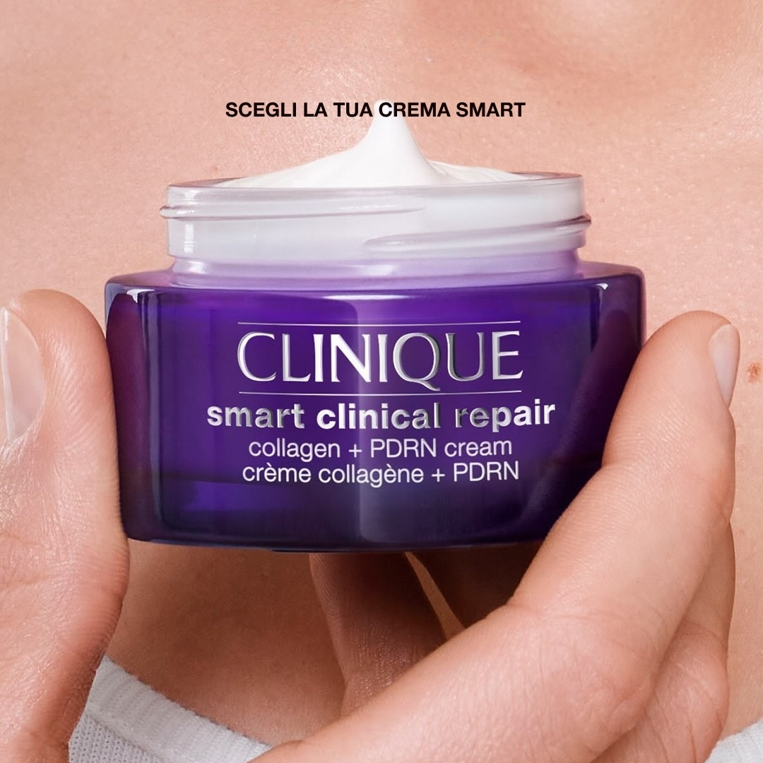 Clinique Facebook ad: Scegli la crema Smart Clinical Repair più adatta…