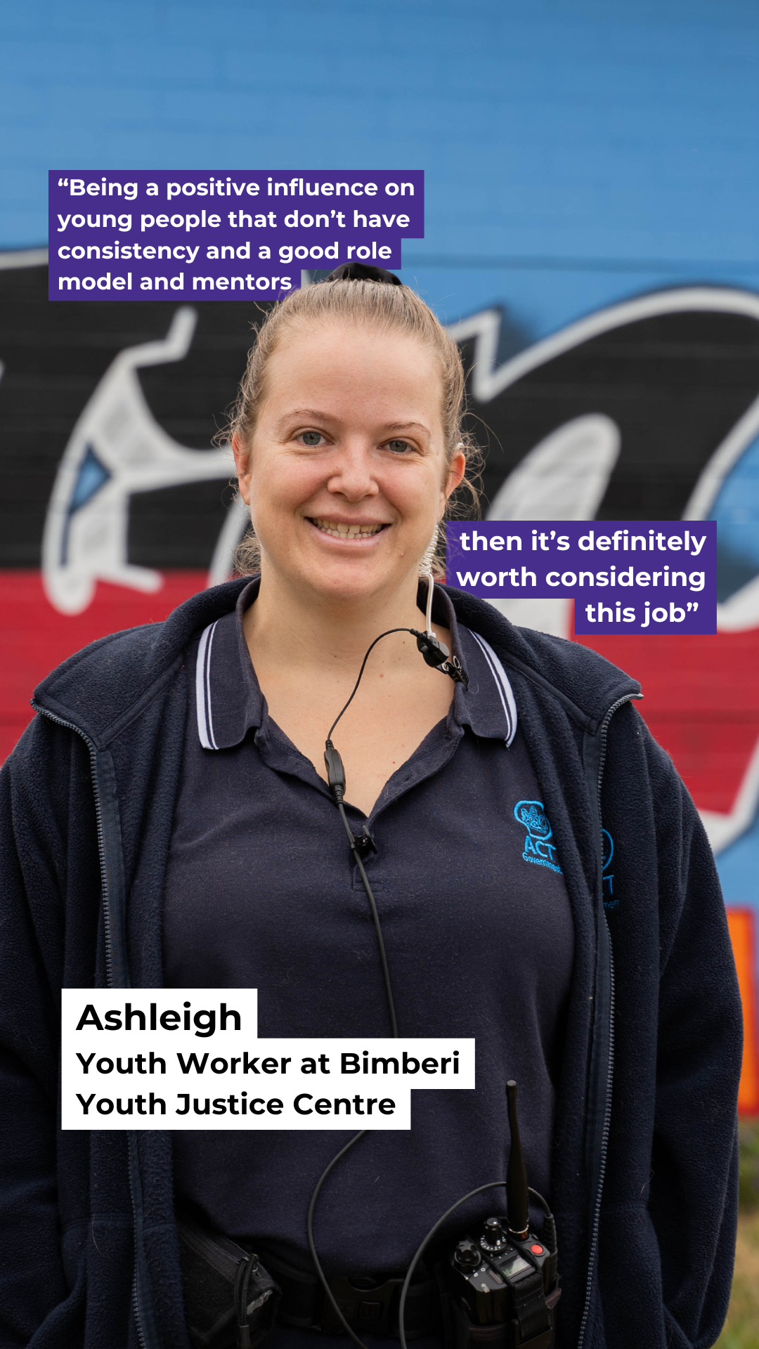 ACT Government Health and Community Services Facebook ad: Become a Youth Worker