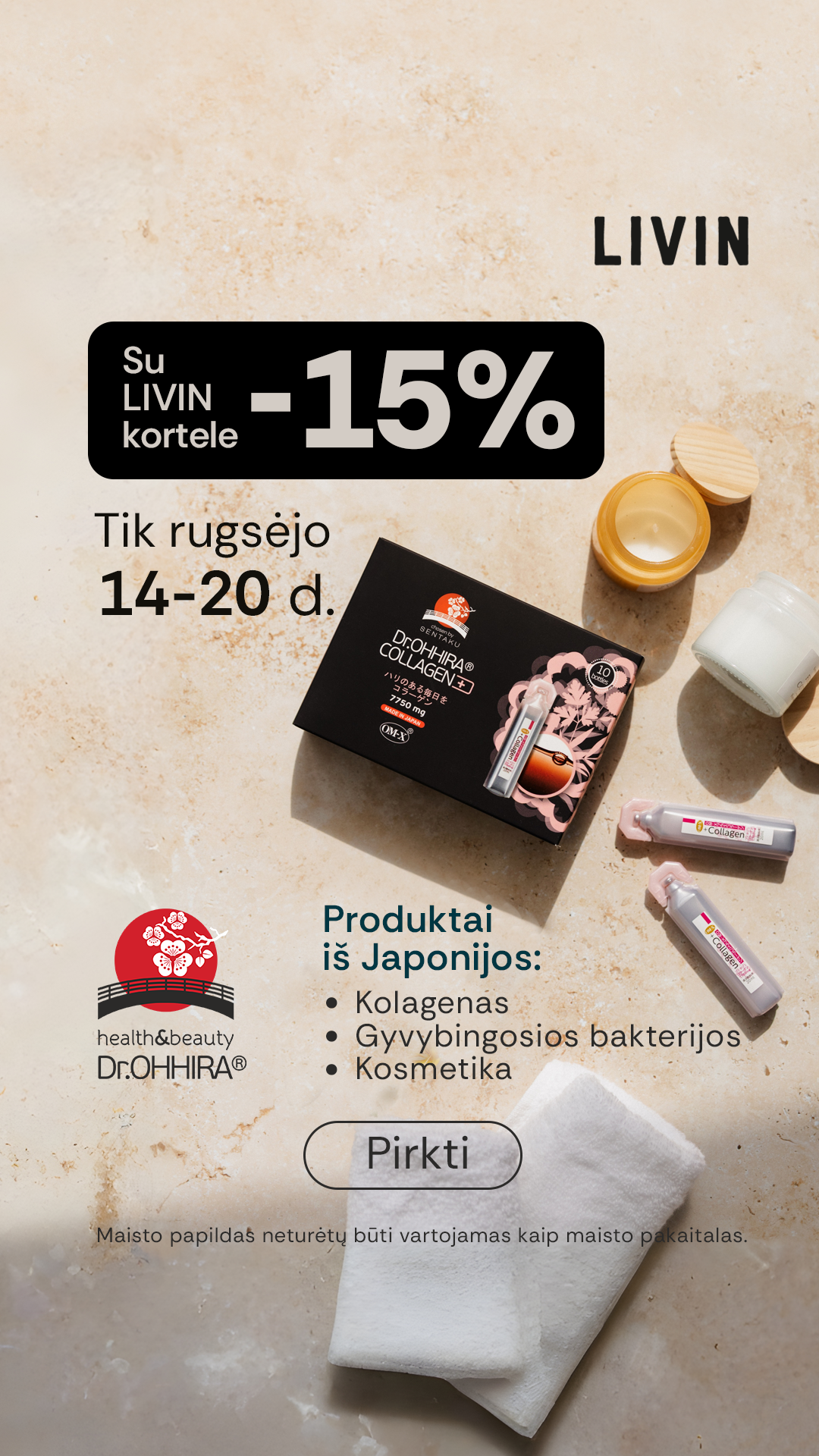 LIVIN sveiki produktai Facebook ad