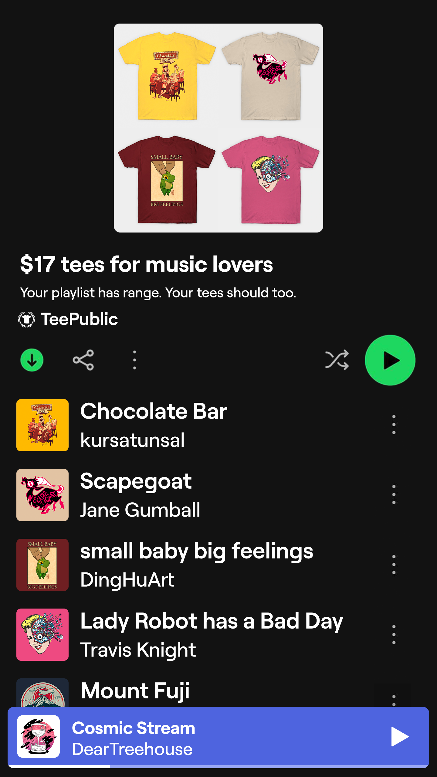 TeePublic.com Facebook ad