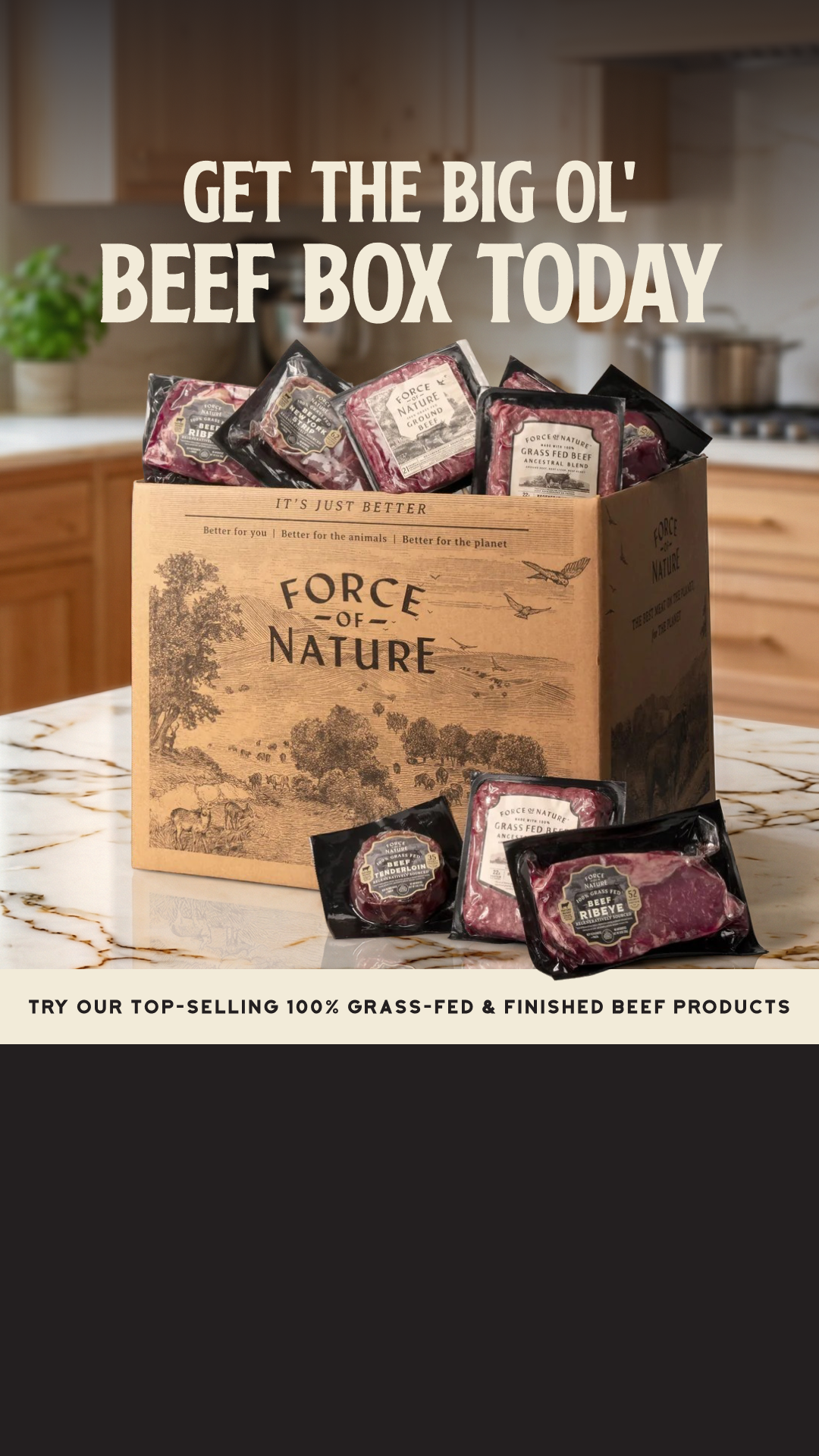Force Of Nature Meats Facebook ad
