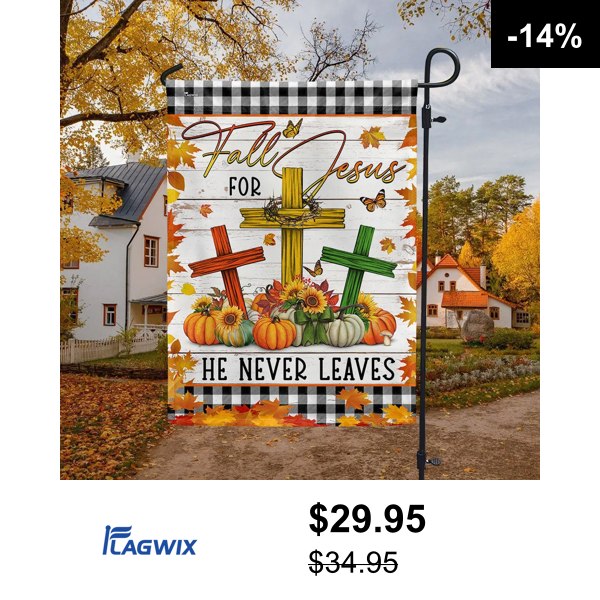 Flagwix.com Facebook ad: Brighten Your Yard This Season!