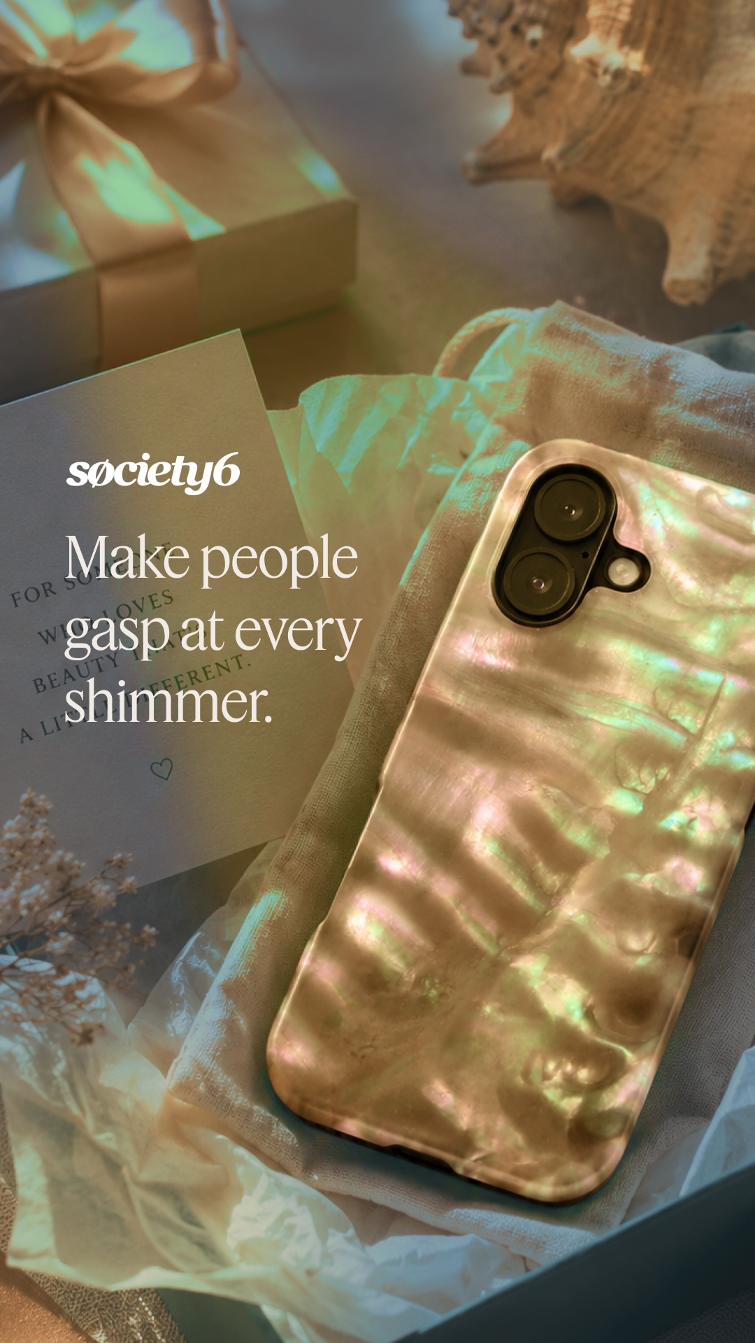 Society6 Facebook ad: Gift the Sea In Their Pocket