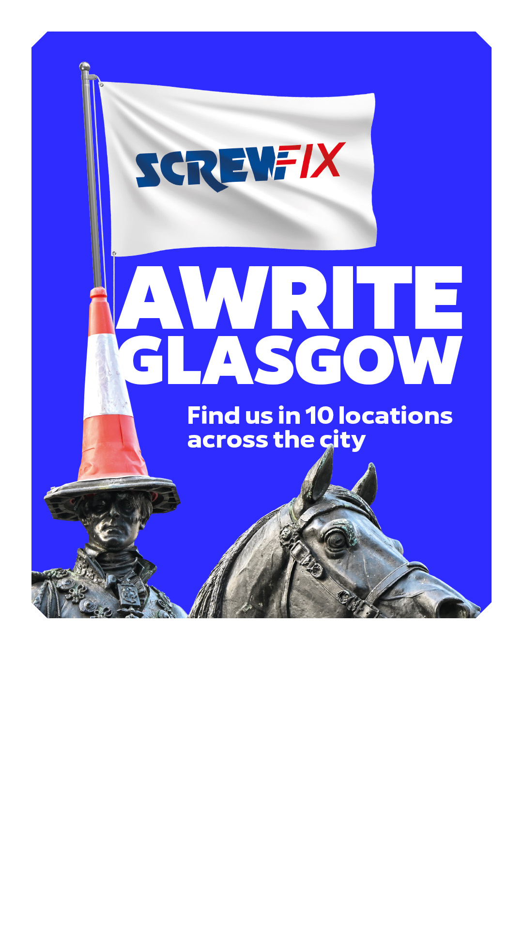 Screwfix Facebook ad: Visit today!