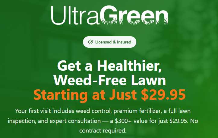 UltraGreen Facebook ad: $1 Spring Estate Glow-Up!