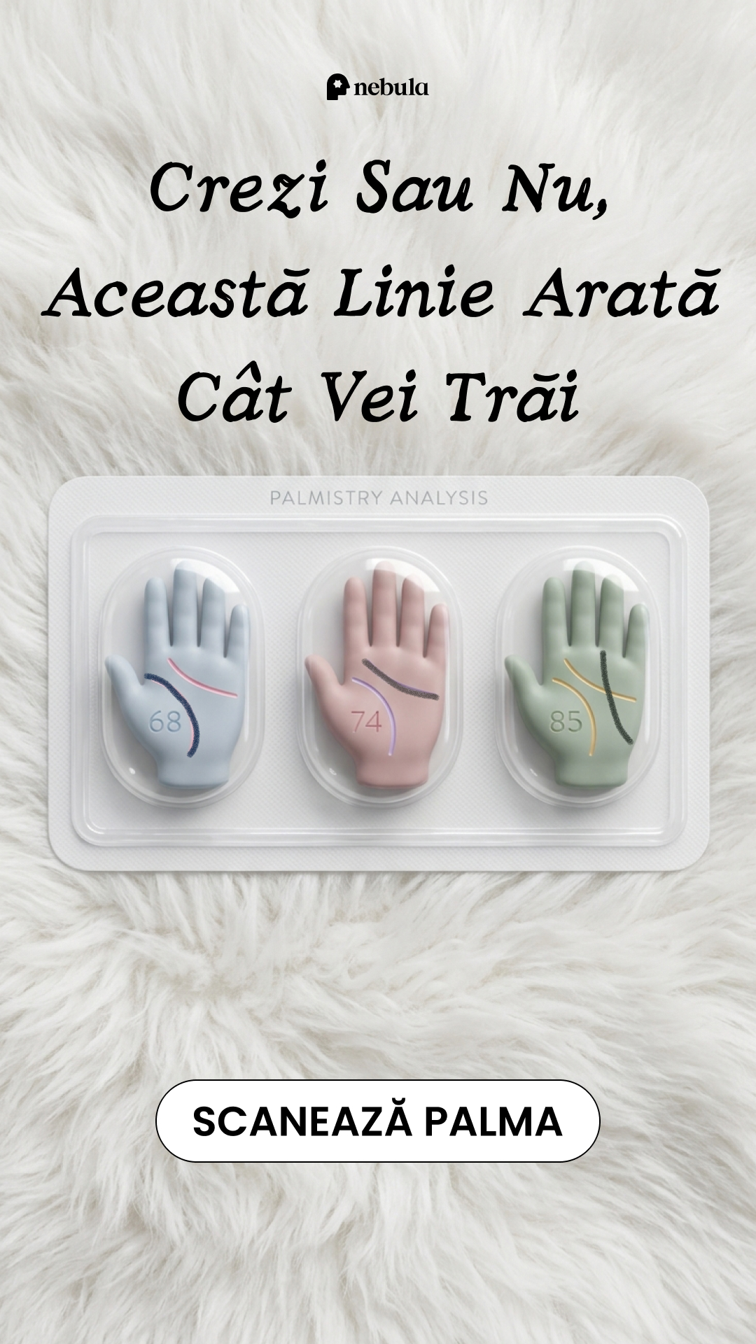 Nebula: Palm Reading Facebook ad