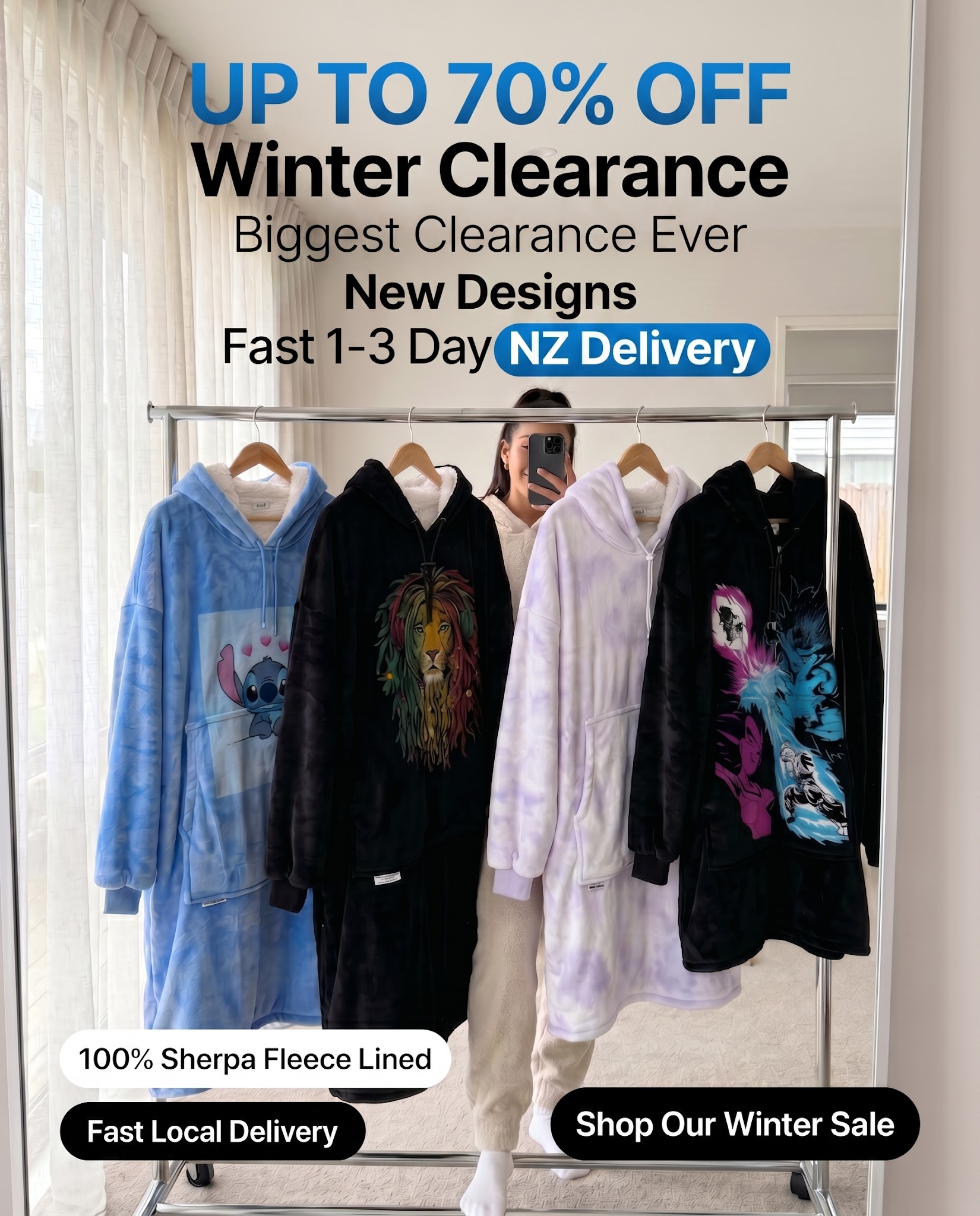 LYCAN Hoodies Facebook ad: Up to 70% Off Designs
