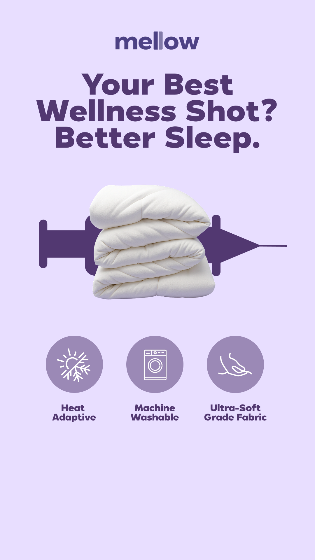 Mellow Bedding Collection Facebook ad from Feb 17, 2026