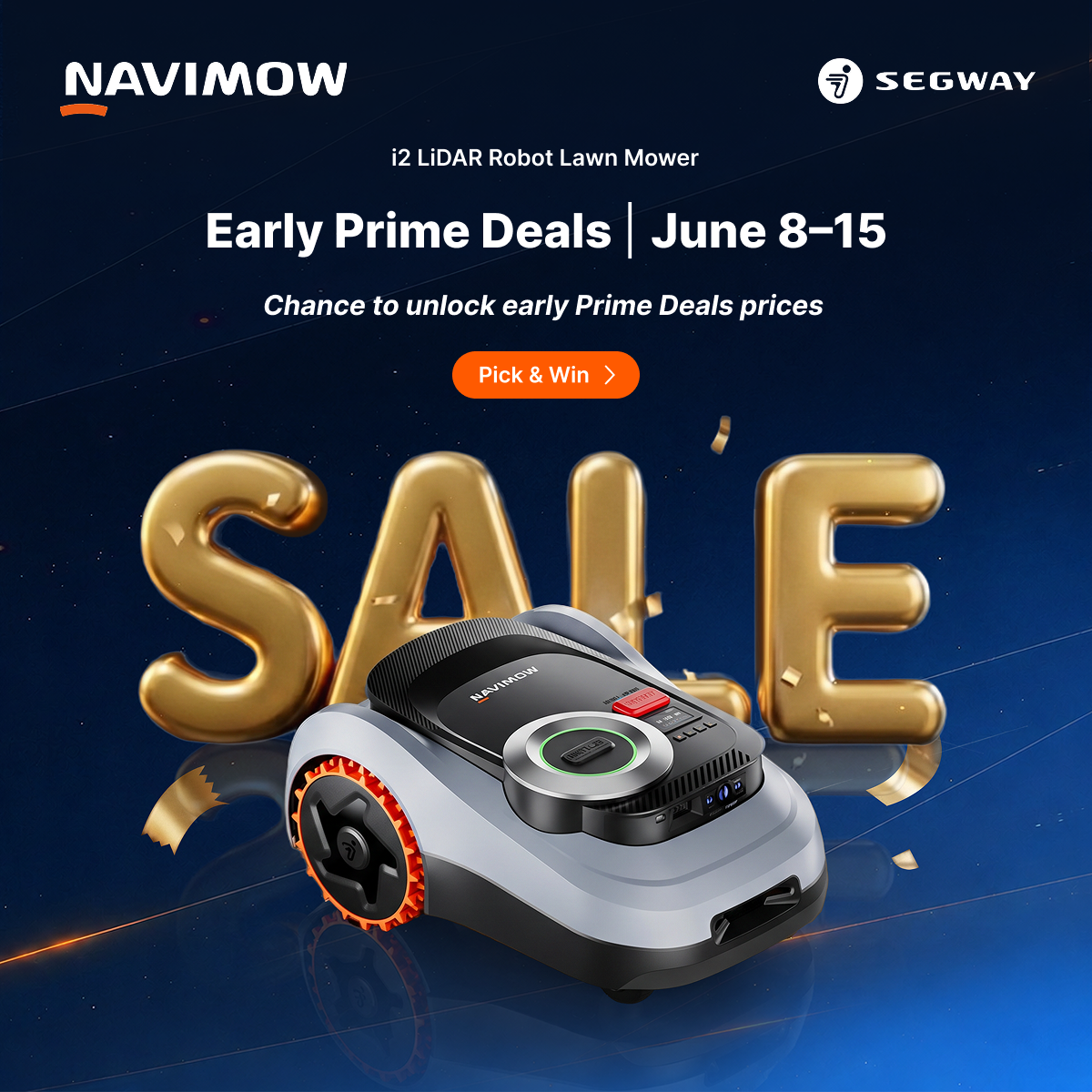 Segway Navimow Facebook ad: Chance to Win £100 Off Navimow i2 LiDAR