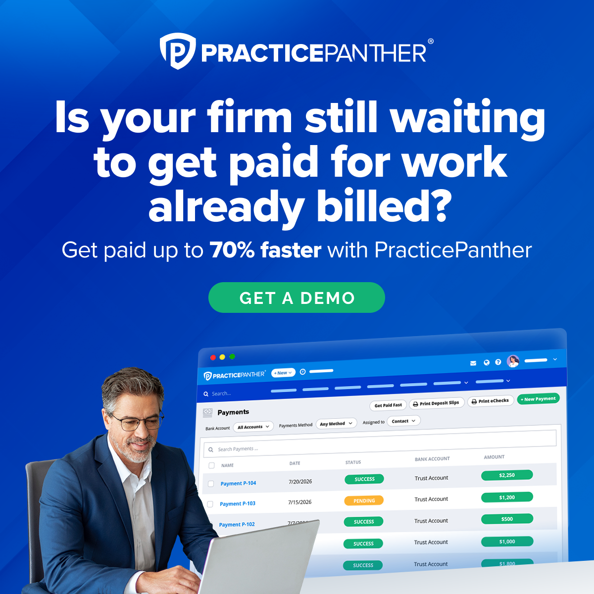PracticePanther Law Practice Management Software Facebook ad