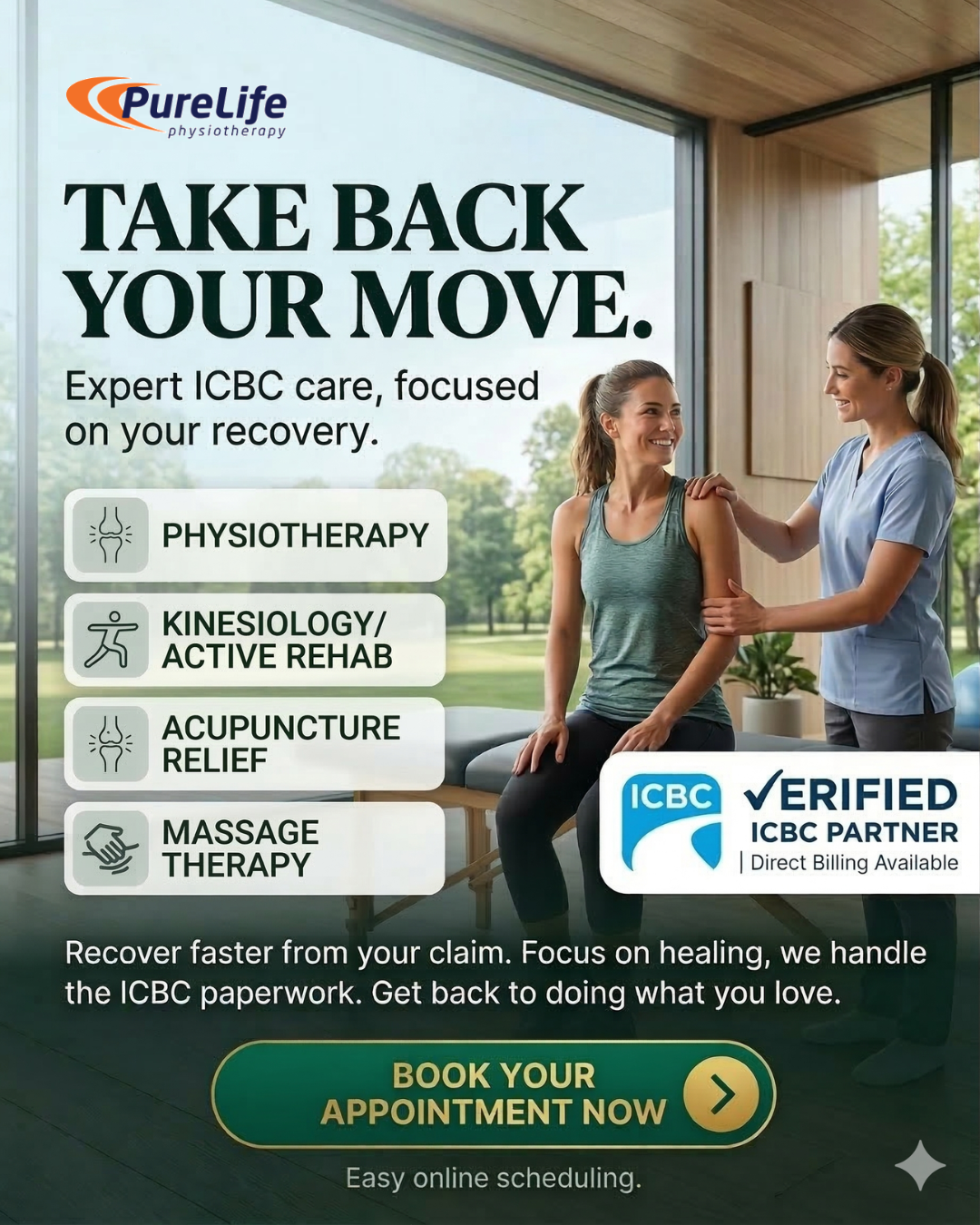 Pure Life Physiotherapy Facebook ad