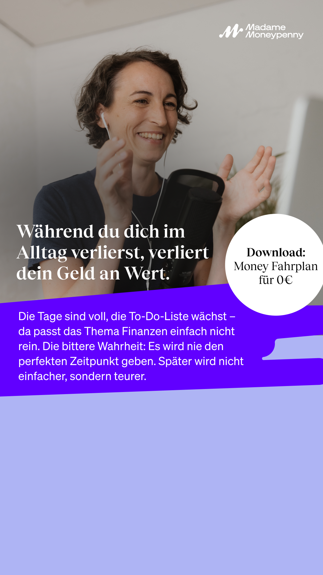 Madame Moneypenny Facebook ad