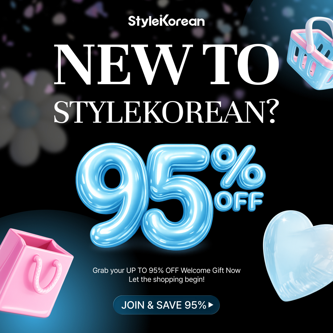 StyleKorean Facebook ad: Unlock Your First Welcome Perk: UP TO 95%!