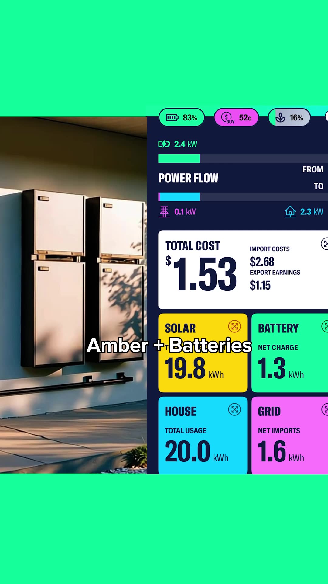 Amber Electric Facebook ad: Save with wholesale