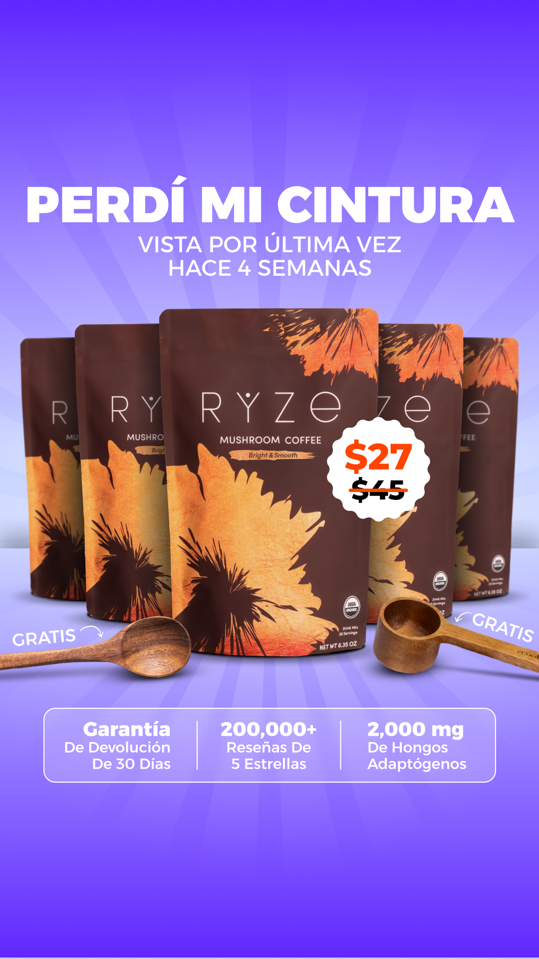 RYZE Superfoods Facebook ad