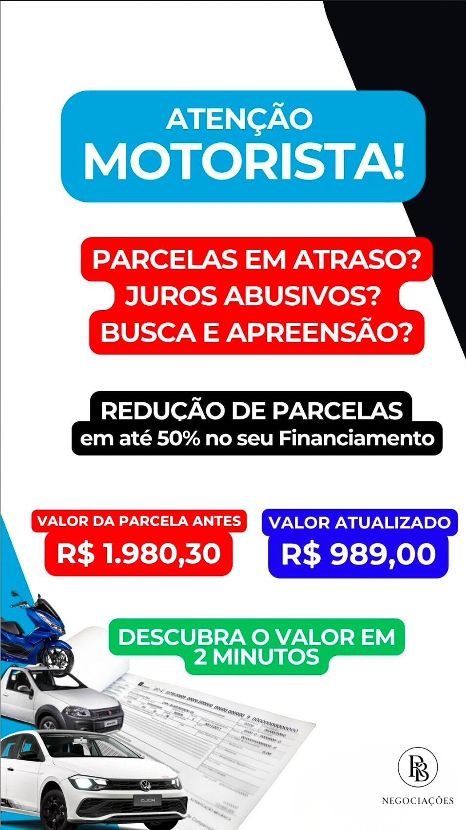 RB Negociaçoes Facebook ad: Não fazemos empréstimos