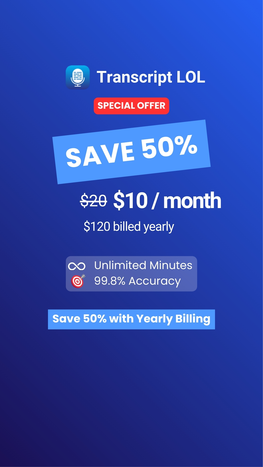 Transcript LOL Facebook ad