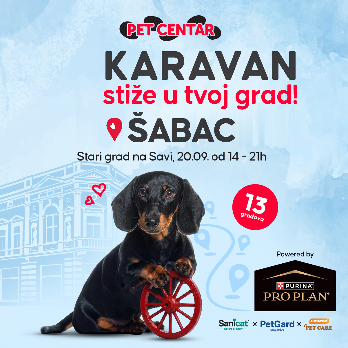 PET CENTAR Srbija Facebook ad: Stari trg na Savi, Šabac, 20.09.