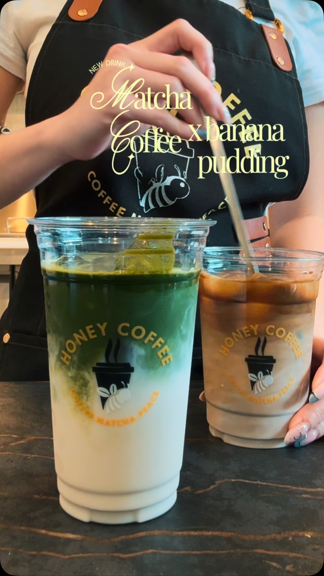 Honey Coffee & Matcha Facebook ad: Our Banana Pudding Series is here!