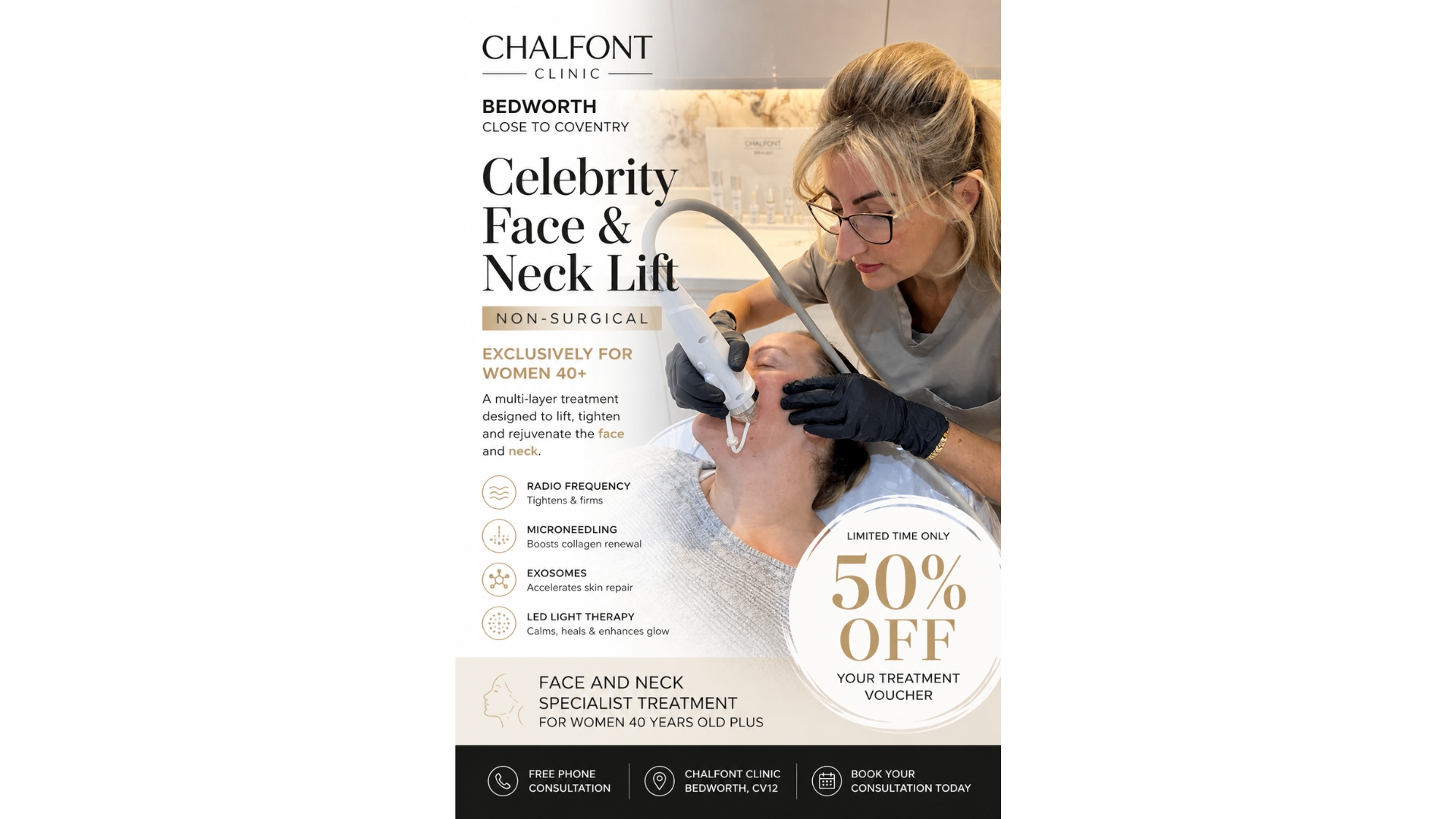 The Chalfont Clinic Facebook ad from May 7, 2026