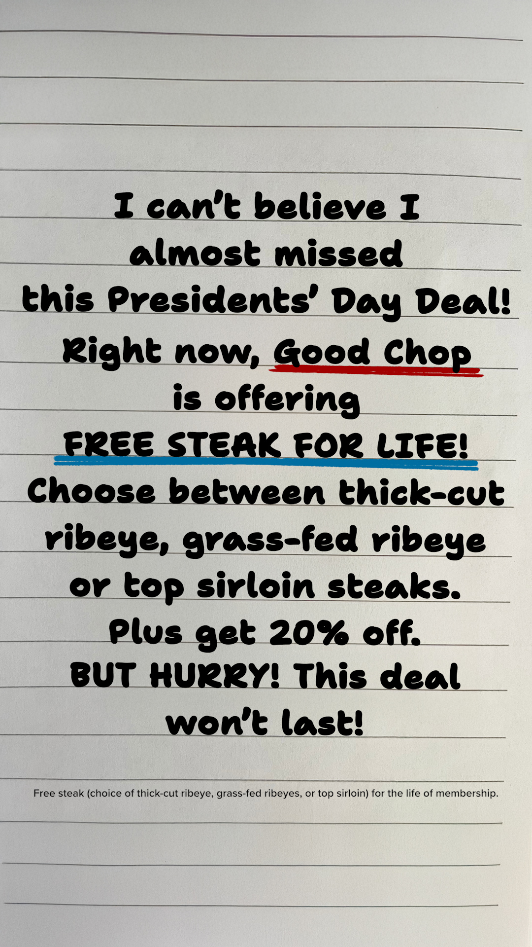 GoodChop Facebook ad