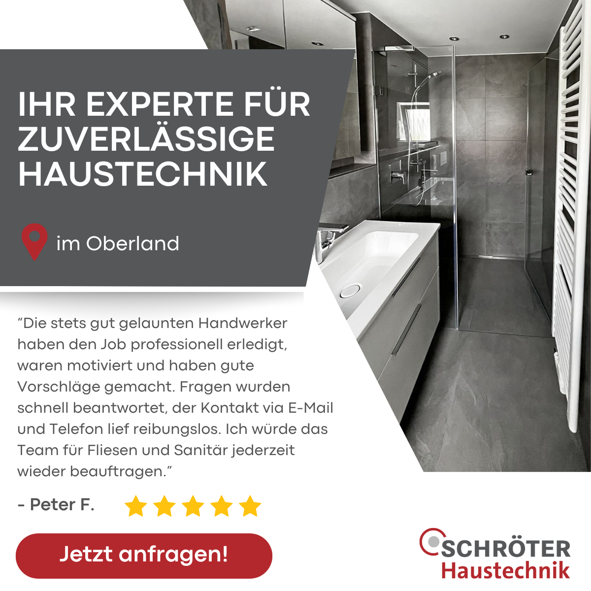 Schröter Haustechnik GmbH & Co. KG Facebook ad: Wasser, Wärme und Stil in perfekter Harmonie!