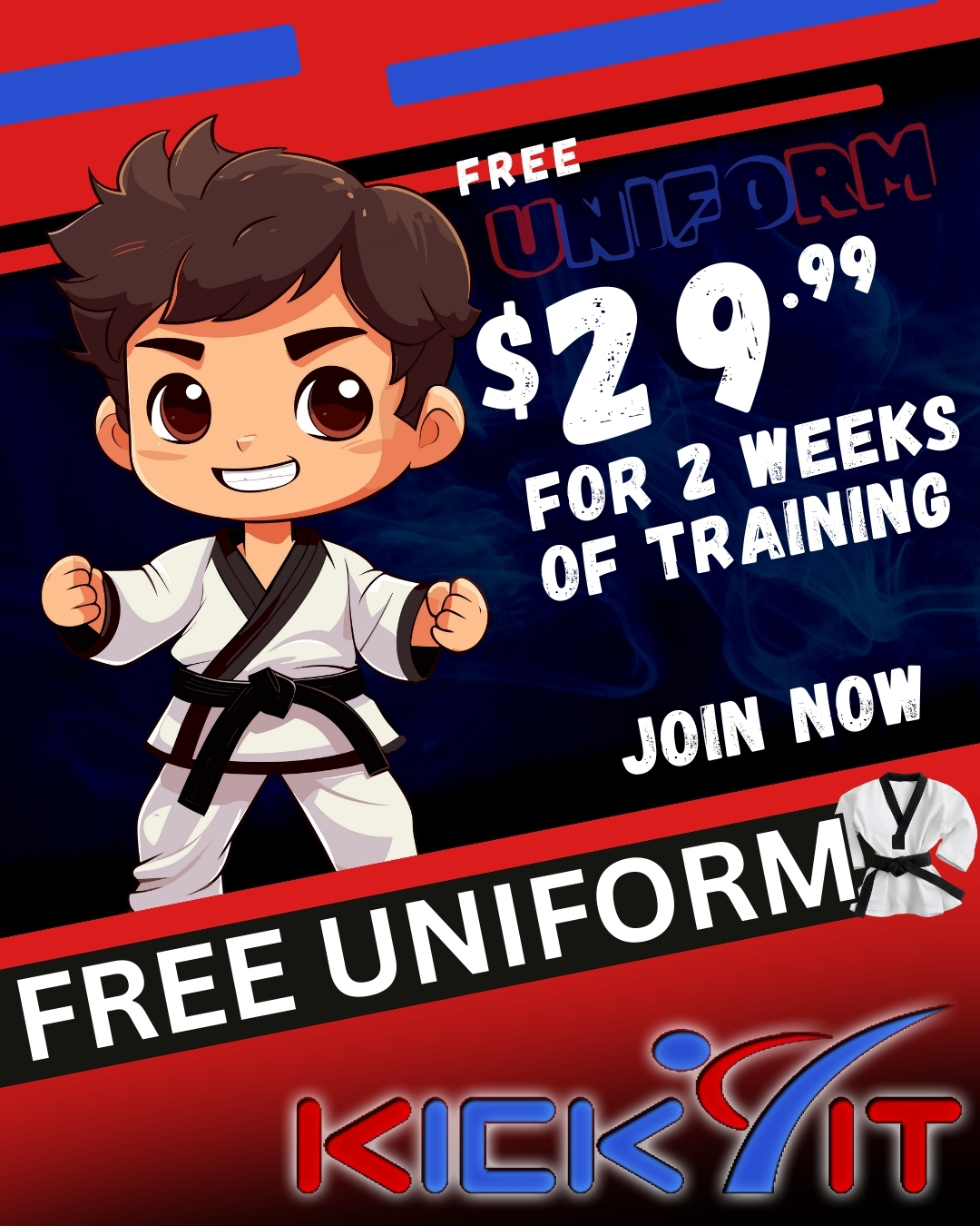 Kick It Martial Arts Facebook ad