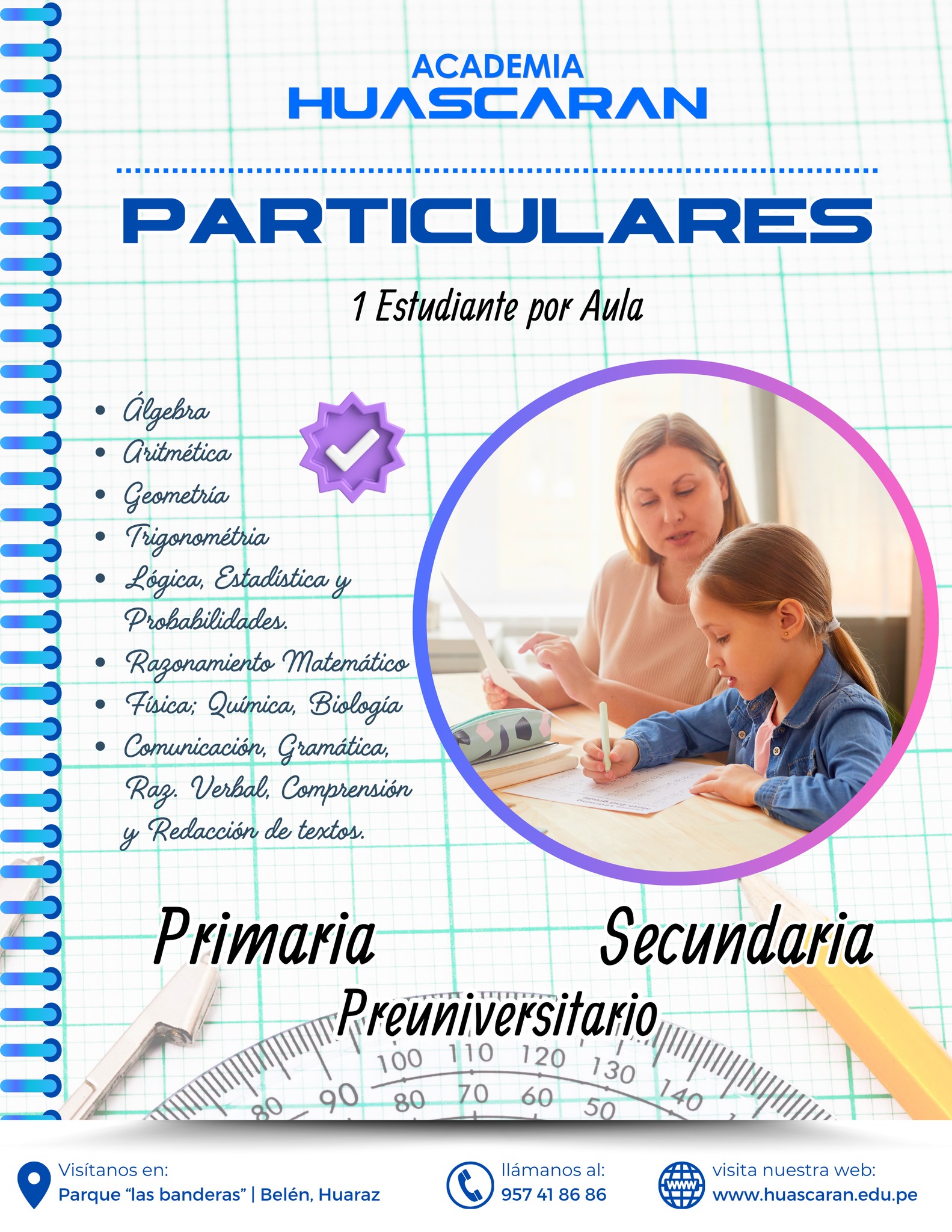 Academia Huascarán Facebook ad: ÚNICOS EN HUARAZ
