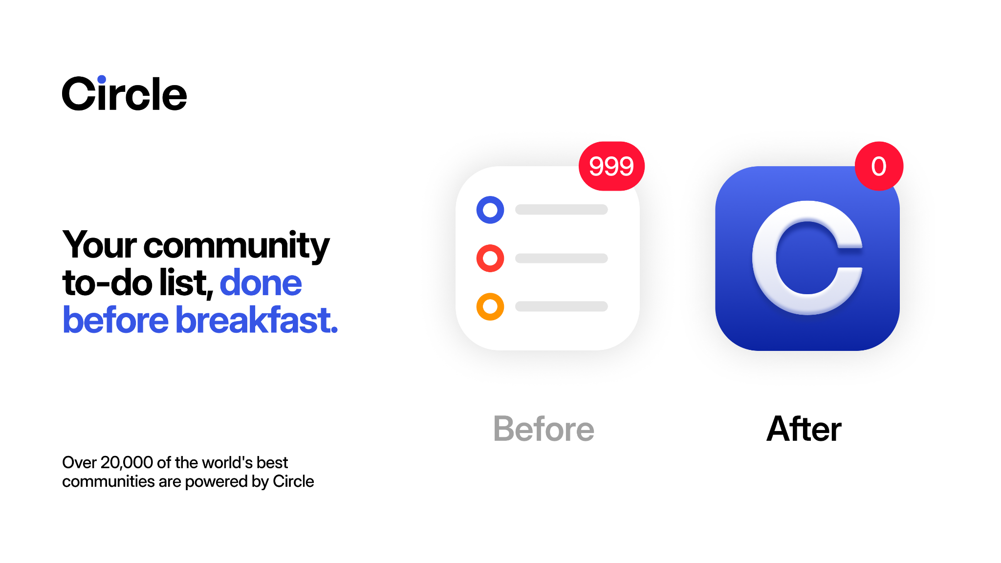 Circle Facebook ad: Circle helps you get more done for your community