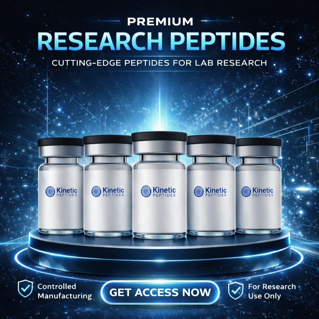 Kinetic Peptides Facebook ad: High-Purity Peptides for Research Labs