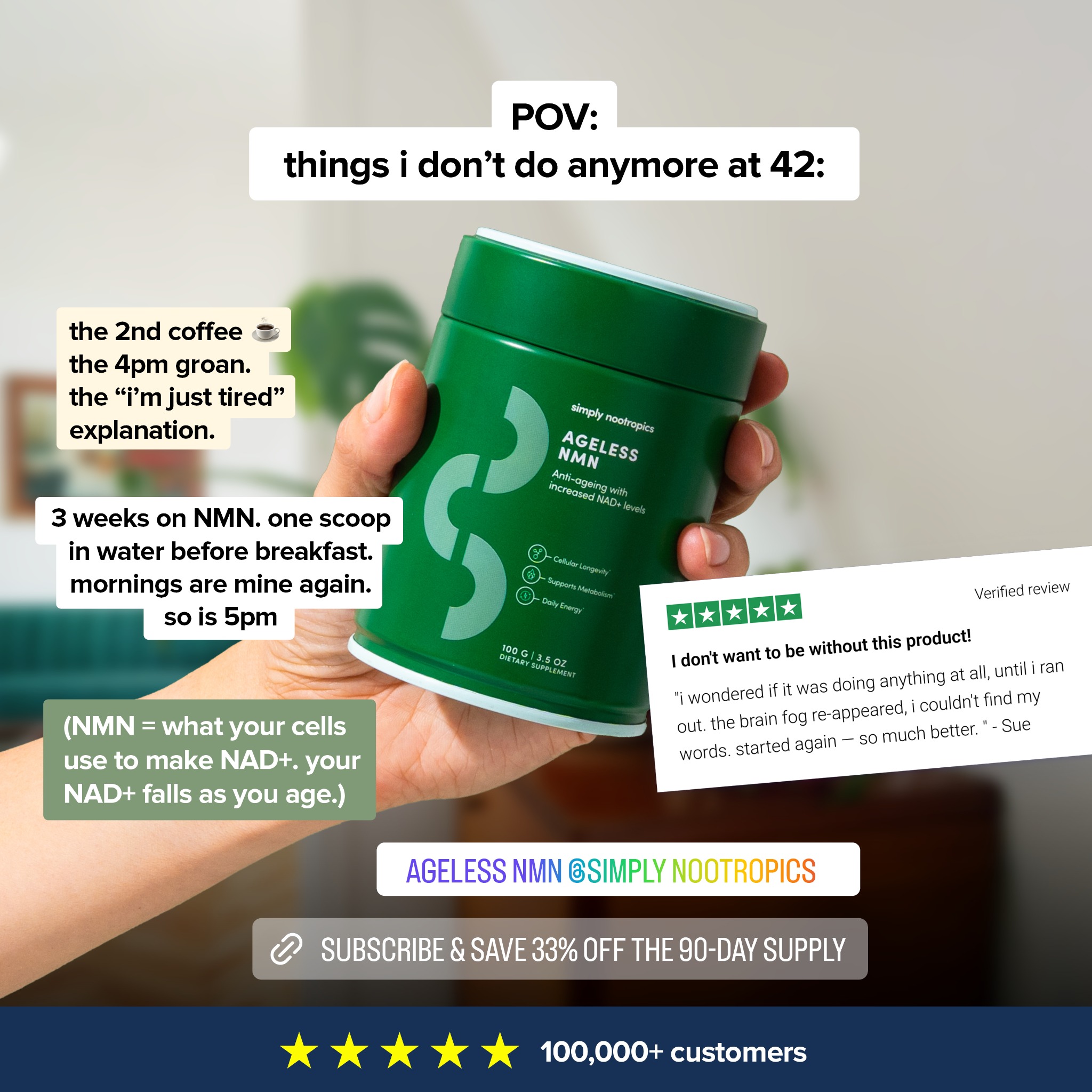 Simply Nootropics Facebook ad