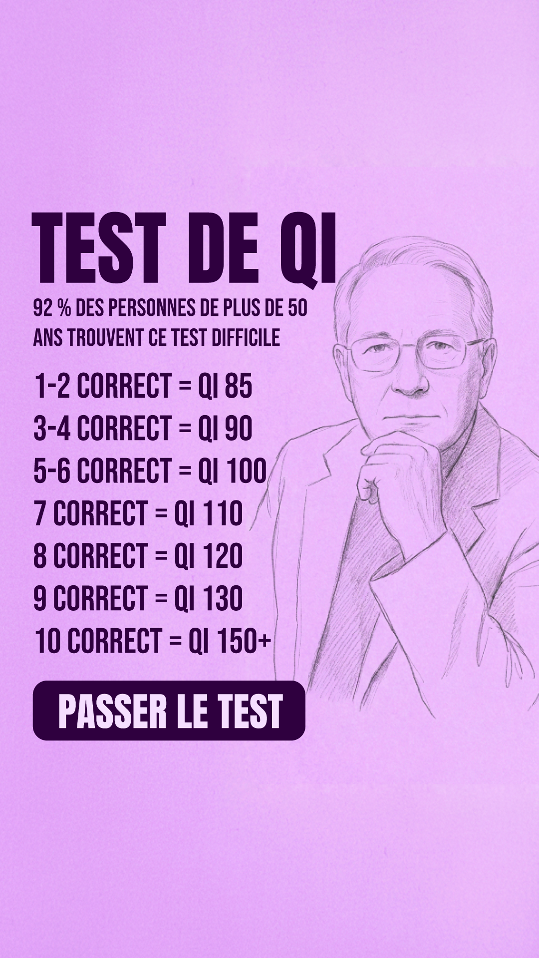 International Brain Test Facebook ad