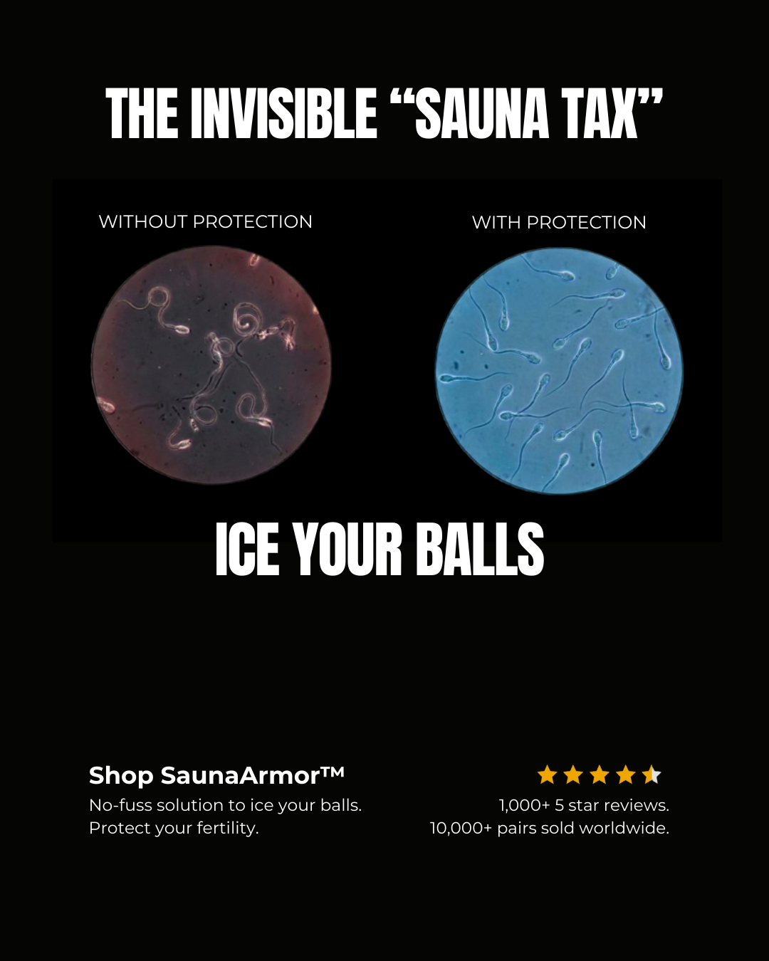 Sauna Protocol Facebook ad: SaunaShield Fertility Protection Cooling Briefs