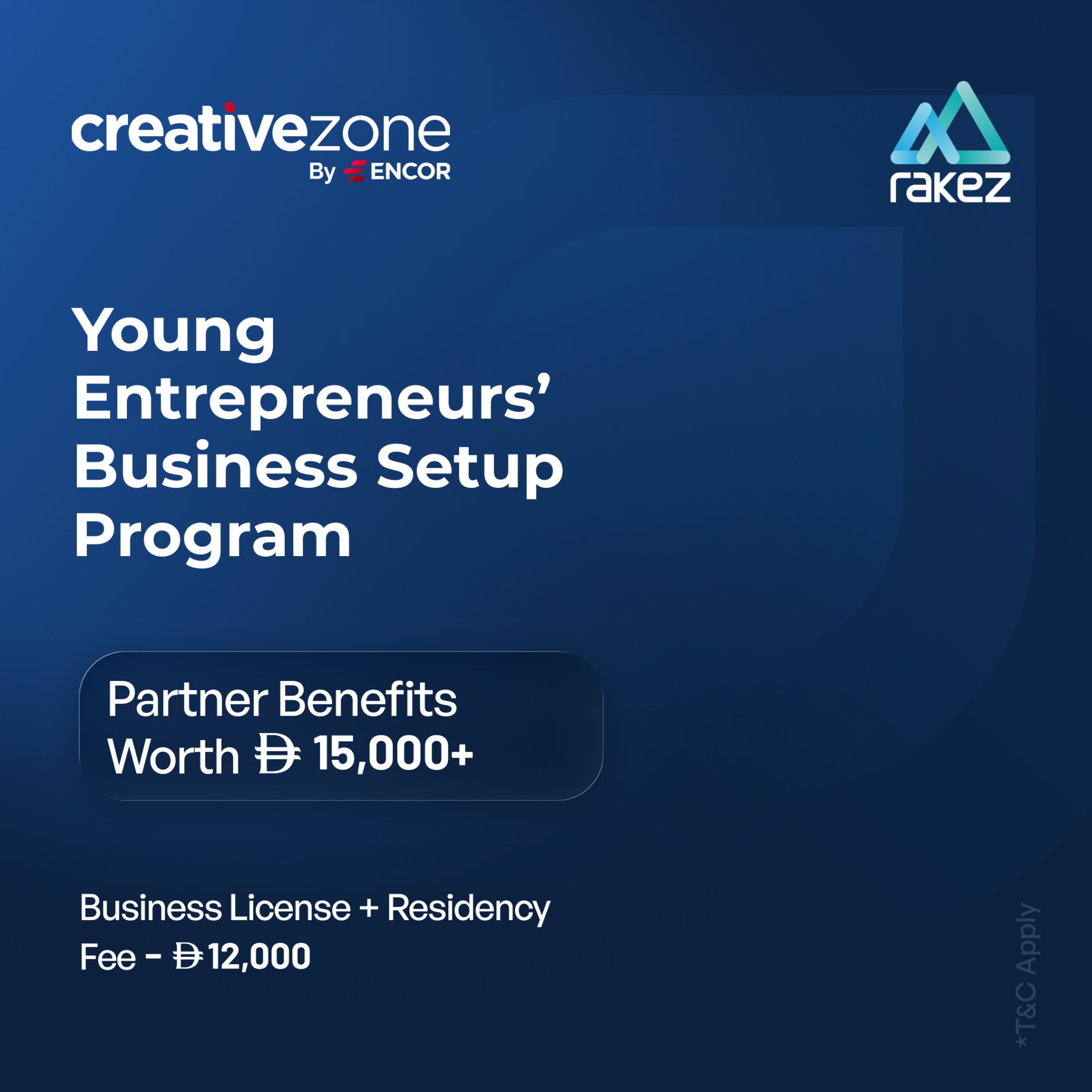 Creative Zone Facebook ad: Launch Your Business & Get AED 15,000+ in Benefits
