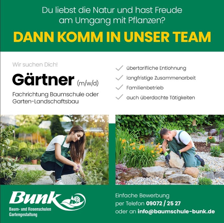 Baumschule Bunk, Gartengestaltung Facebook ad